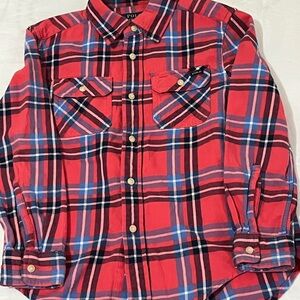 Polo by Ralph Lauren Red Plaid Kids Button Down Shirt Boys Size 6